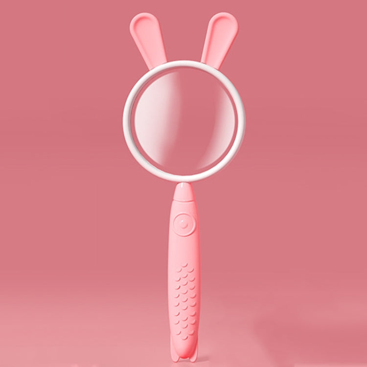 Lupa 3x de desenho animado HD, brinquedo para crianças, Coelho rosa, Urso castanho, Gatinho azul, Veado amarelo