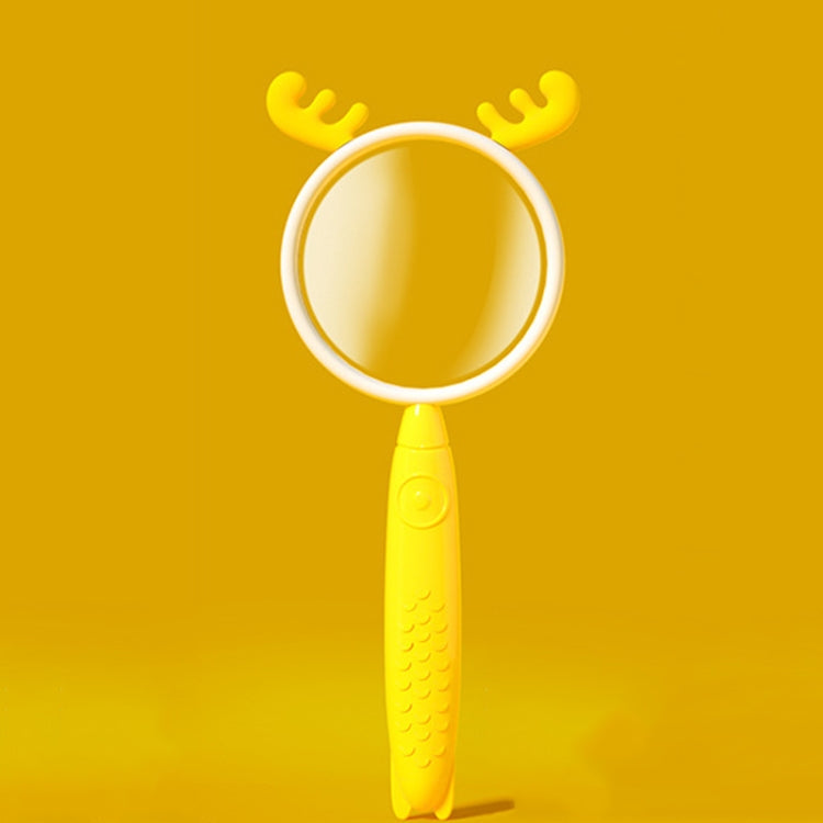 Lupa 3x de desenho animado HD, brinquedo para crianças, Coelho rosa, Urso castanho, Gatinho azul, Veado amarelo