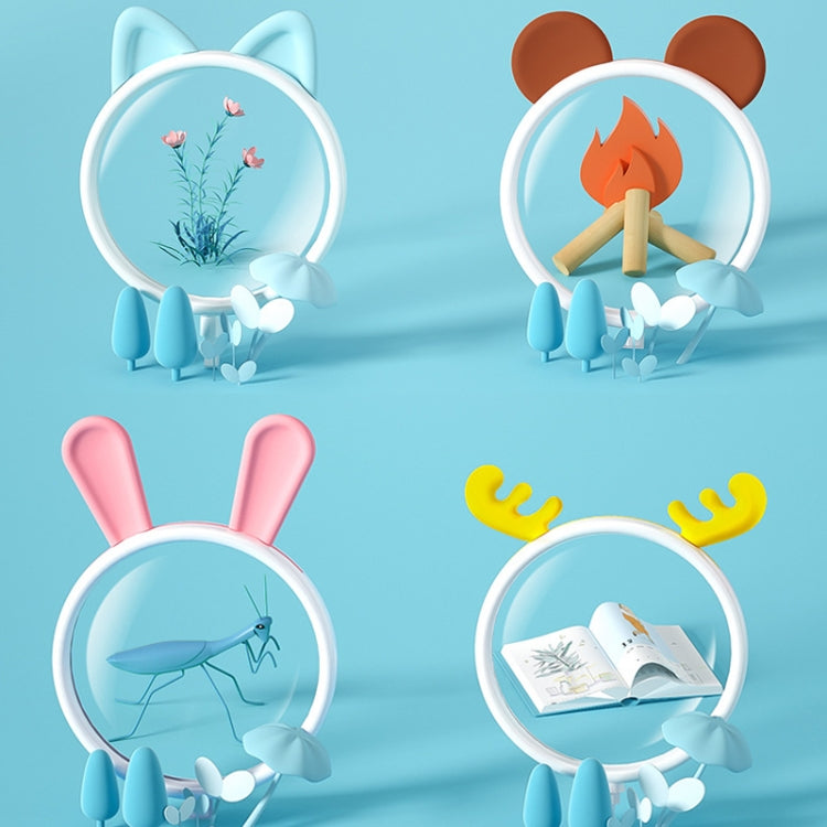 Lupa 3x de desenho animado HD, brinquedo para crianças, Coelho rosa, Urso castanho, Gatinho azul, Veado amarelo