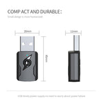 Transmissor Bluetooth 5.0 Receptor AUX Adaptador de Áudio USB com Saída Dupla para Computador, M136
