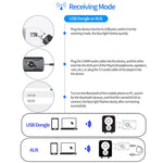 Transmissor Bluetooth 5.0 Receptor AUX Adaptador de Áudio USB com Saída Dupla para Computador, M136