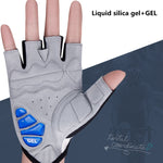 Luvas de bicicleta GIYO S-14 com dedos meio cortados, almofada de palma em gel absorvente de choque, S, M, L, XL, XXL