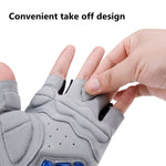 Luvas de bicicleta GIYO S-14 com dedos meio cortados, almofada de palma em gel absorvente de choque, S, M, L, XL, XXL