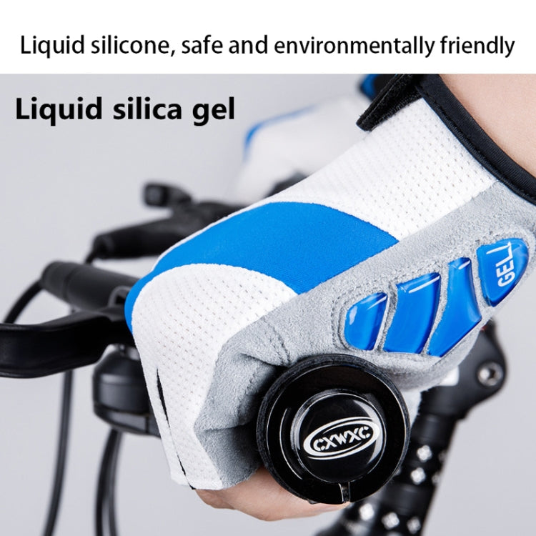 Luvas de bicicleta GIYO S-14 com dedos meio cortados, almofada de palma em gel absorvente de choque, S, M, L, XL, XXL