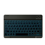 Teclado Bluetooth colorido RGB de 78 teclas e 10 polegadas para telemóvel/tablet, preto, branco
