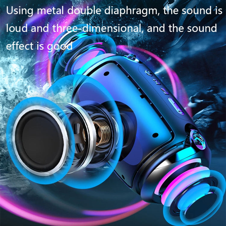 S1 Altifalante Bluetooth Portátil Som Estéreo HIFI, Preto Frio, Cinzento Prateado, Azul Profundo, Vermelho Encantador