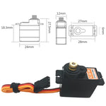 Servo de Direção GDW para Aeromodelo 450 Swashplate, DS031MG