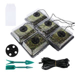 Kit de 5 Conjuntos de Bandejas para Germinação de Sementes, Bandeja de Germinação com Luz de Crescimento, Preto, Verde