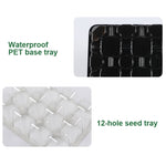 Kit de 5 Conjuntos de Bandejas para Germinação de Sementes, Bandeja de Germinação com Luz de Crescimento, Preto, Verde