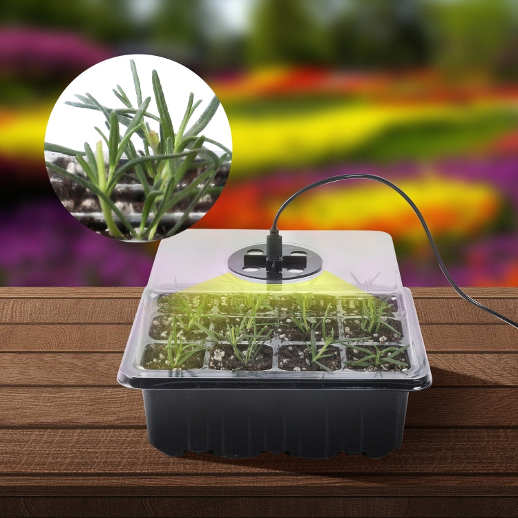 Kit de 5 Conjuntos de Bandejas para Germinação de Sementes, Bandeja de Germinação com Luz de Crescimento, Preto, Verde