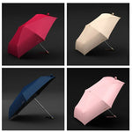 Guarda-chuva Anti-UV para Chuva ou Sol com Cola Preta Clara