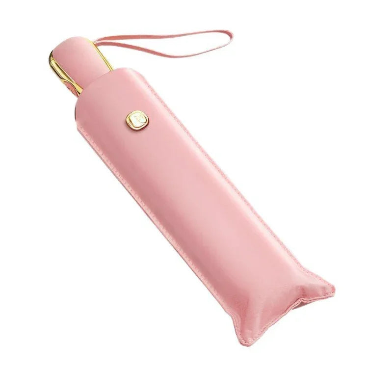 Guarda-chuva Anti-UV para Chuva ou Sol com Cola Preta Clara