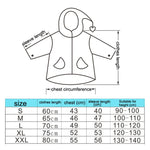 Capa de Chuva Infantil com Aba Grande e Estampa de Desenho Animado com Assento para Mochila, S, M, L, XL, XXL