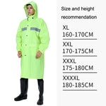 X18 Capa de Chuva Siamês para Adultos para Exterior com Reflexo para Ciclismo, XL, XXL, XXXL, XXXXL