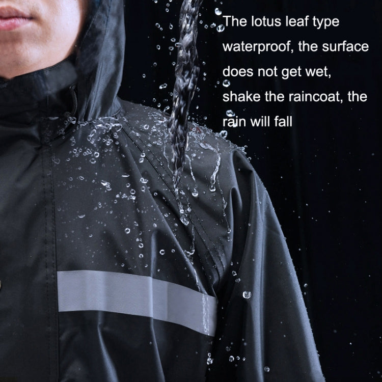 X18 Capa de Chuva Siamês para Adultos para Exterior com Reflexo para Ciclismo, XL, XXL, XXXL, XXXXL