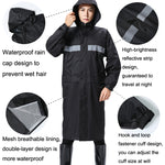 X18 Capa de Chuva Siamês para Adultos para Exterior com Reflexo para Ciclismo, XL, XXL, XXXL, XXXXL