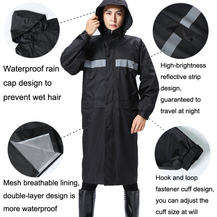 X18 Capa de Chuva Siamês para Adultos para Exterior com Reflexo para Ciclismo, XL, XXL, XXXL, XXXXL