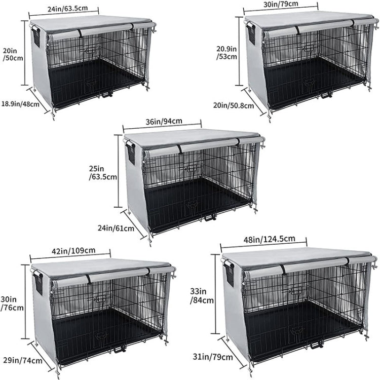 Capa para gaiola de animais em tecido Oxford para exterior, proteção contra pó, chuva e sol, 63,5x48x50cm, 79x50,8x53cm, 94x61x63,5cm, 109x74x76cm, 124,5x79x84cm