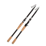 Vara de pesca telescópica de carbono para isco, secção curta, vara de lançamento, 1,8m, 2,1m, 2,4m, 2,7m, 3,0m