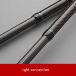 Vara de pesca telescópica de carbono para isco, secção curta, vara de lançamento, 1,8m, 2,1m, 2,4m, 2,7m, 3,0m