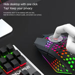 FMOUSE X801 rato de jogo e escritório com 8 teclas, 1600DPI, luminoso oco, estilo: preto sem fios recarregável, branco sem fios recarregável, preto com fios, branco com fios