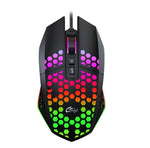 FMOUSE X801 rato de jogo e escritório com 8 teclas, 1600DPI, luminoso oco, estilo: preto sem fios recarregável, branco sem fios recarregável, preto com fios, branco com fios