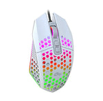 FMOUSE X801 rato de jogo e escritório com 8 teclas, 1600DPI, luminoso oco, estilo: preto sem fios recarregável, branco sem fios recarregável, preto com fios, branco com fios
