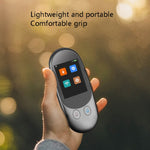 Tradutor Simultâneo de Viagens Tradutor de Voz Inteligente com Digitalização e Gravação, Branco, Preto