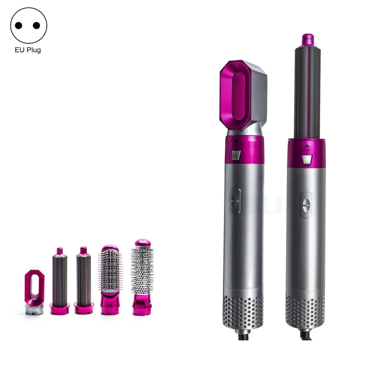 Pente de Ar Quente 5 em 1 Alisador Automático Secador de Cabelo Dupla Função, Prateado+Vermelho Rosa (Plugue UE), Prateado+Vermelho Rosa (Plugue EUA), Prateado+Vermelho Rosa (Plugue Reino Unido), Preto (Plugue UE), Preto (Plugue EUA)