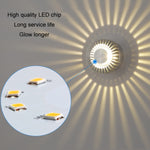 Luz de Corredor de Alumínio LED Lâmpada de Corredor Girassol Luz Decorativa, Instalação Visível 1W, Instalação Visível 3W, Instalação Invisível 1W, Instalação Invisível 3W