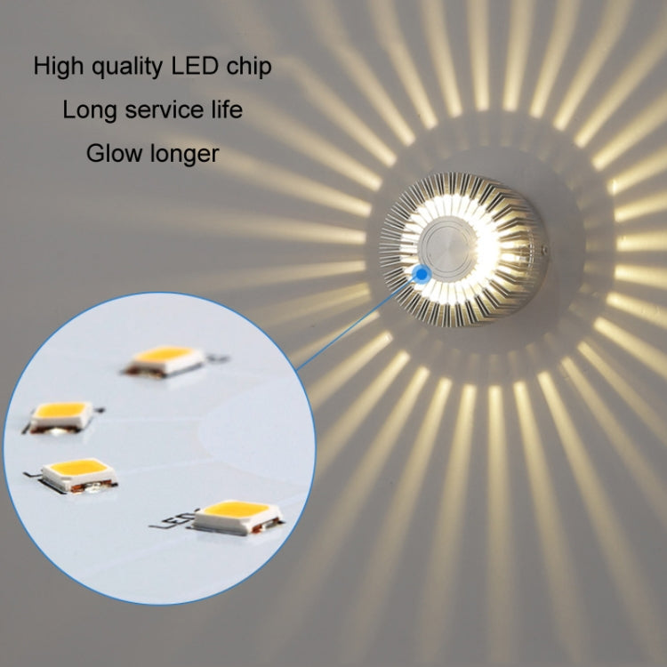 Luz de Corredor de Alumínio LED Lâmpada de Corredor Girassol Luz Decorativa, Instalação Visível 1W, Instalação Visível 3W, Instalação Invisível 1W, Instalação Invisível 3W