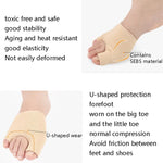1 Par de Meias Corretoras para Hallux Valgo Almofada U em Forma de Fio para Antepé, S, L