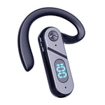 Auricular Bluetooth V28 com Gancho para Orelha, Ecrã Digital, Auricular Único com Controlo de Voz, V28 Preto