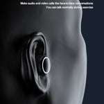 Auricular Bluetooth A1S com Gancho para Orelha, Som Verdadeiro, Desportivo, Auricular Único, A1S Preto, A1S Branco