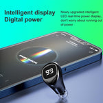 Auricular Bluetooth F6 Mini Invisível para Negócios com Ecrã Digital, F6 Preto, F6 Branco