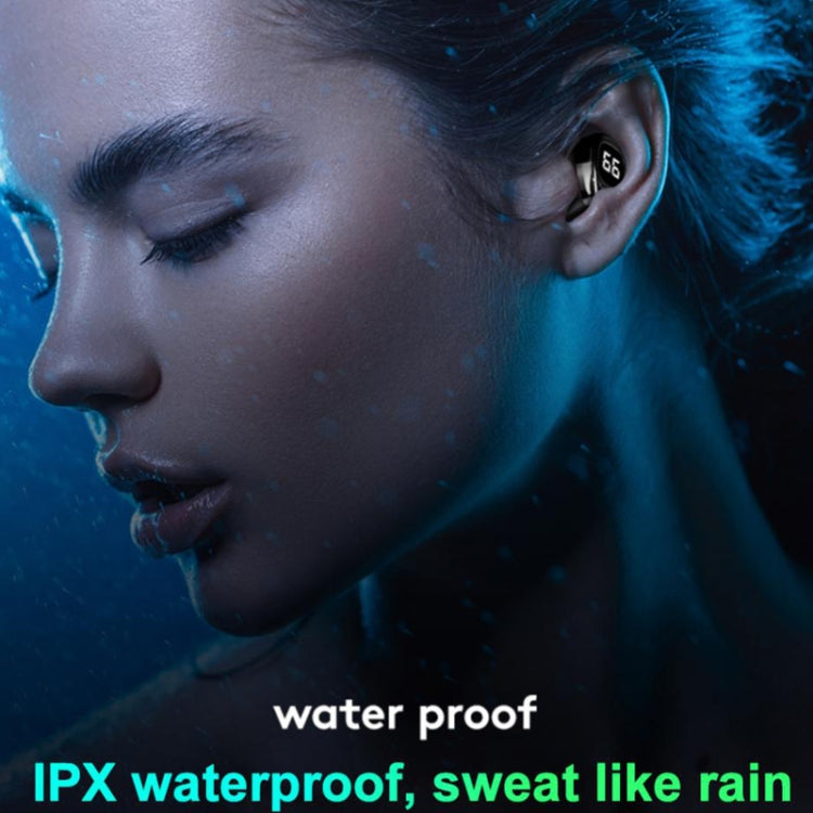 Auricular Bluetooth F6 Mini Invisível para Negócios com Ecrã Digital, F6 Preto, F6 Branco