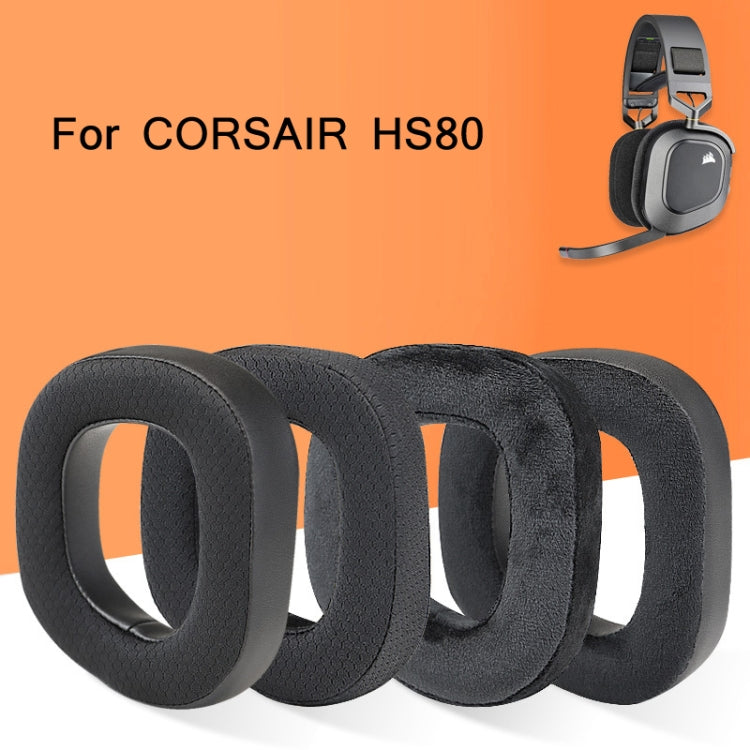 2 PCS Estojo RGB para Auriculares CORSAIR HS80, Malha Completa, Malha + Pele Proteica, Veludo Completo, Veludo + Pele Proteica