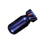 Caixa portátil para comprimidos em titânio puro mini impermeável, jarro selado para armazenamento, Cor:, Cor primária, Azul queimado