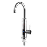 Torneira elétrica doméstica para água quente com ficha EU, estilo:, tipo em aço inoxidável, tipo universal para tubo em aço inoxidável