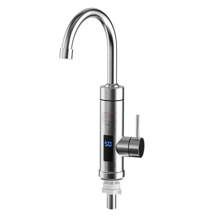 Torneira elétrica doméstica para água quente com ficha EU, estilo:, tipo em aço inoxidável, tipo universal para tubo em aço inoxidável