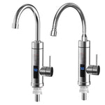 Torneira elétrica doméstica para água quente com ficha EU, estilo:, tipo em aço inoxidável, tipo universal para tubo em aço inoxidável