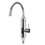 Torneira elétrica doméstica para água quente com ficha EU, estilo:, tipo em aço inoxidável, tipo universal para tubo em aço inoxidável