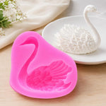 2 peças de forma de silicone para bolos em forma de cisne, cisne