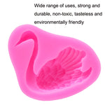 2 peças de forma de silicone para bolos em forma de cisne, cisne