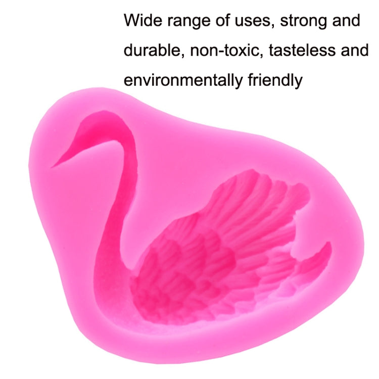2 peças de forma de silicone para bolos em forma de cisne, cisne