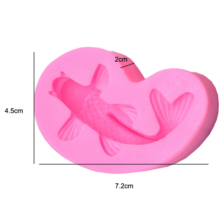 2 peças de forma de silicone para fondant para bolos em forma de peixe dourado, peixe dourado