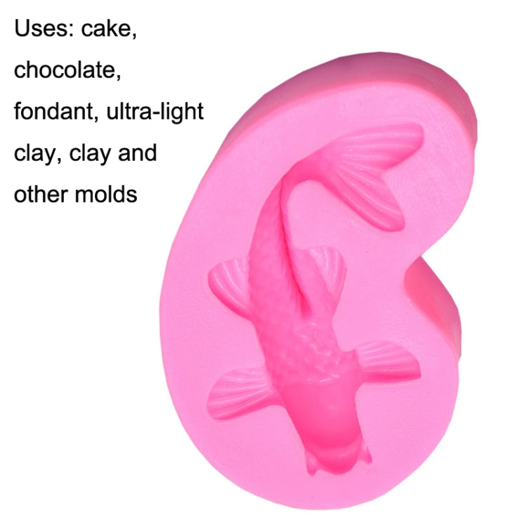 2 peças de forma de silicone para fondant para bolos em forma de peixe dourado, peixe dourado