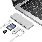 Estação de Acoplamento Divisor USB-C para HDMI com Leitor de Cartões, Especificação: 5 em 1 Cinzento, 5 em 1 Prateado, 6 em 1 Cinzento, 6 em 1 Prateado