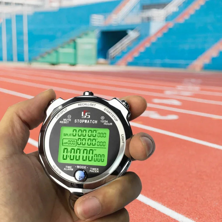 Cronómetro metálico luminoso para treino de corrida YS, Estilo:, Cem memórias, Duzentas memórias