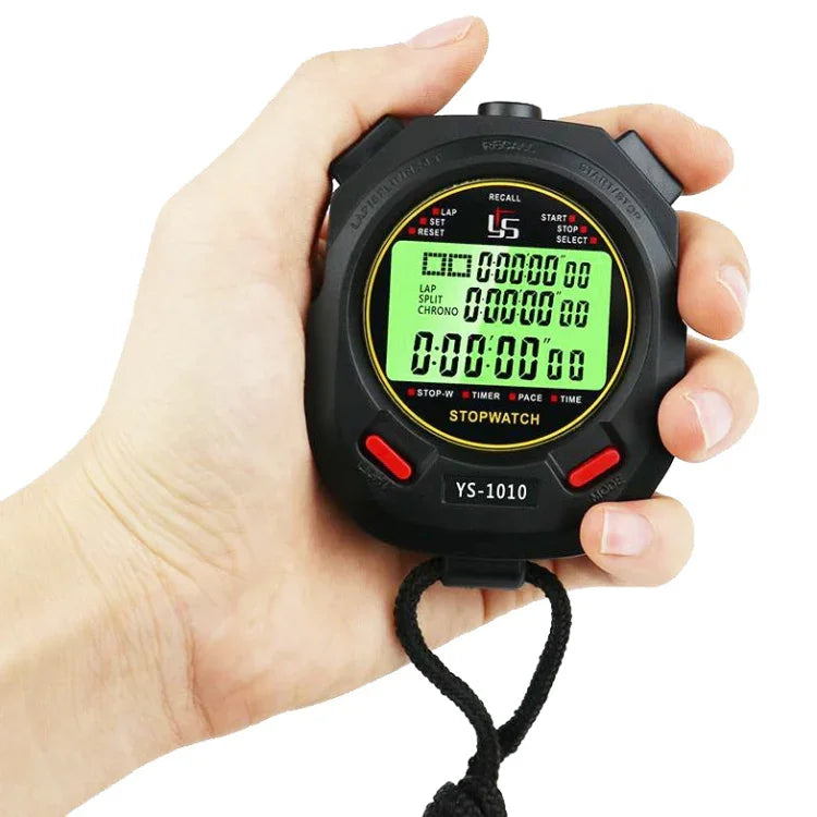 Cronómetro Luminoso YS com 3 Linhas de Ecrã para Treino Árbitro, Estilo:, YS-1010 10 Memórias, YS-1030 30 Memórias, YS-1060 60 Memórias, YS-1100 100 Memórias